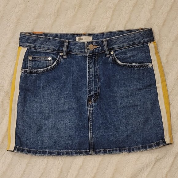 ZARA TRAFALUC Retro Sports Stripe Skirt - Picture 1 of 9